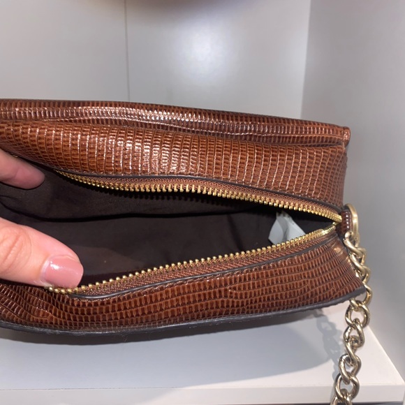 Cross Body Bag - Tan with gold hardware - Picture 5 of 6